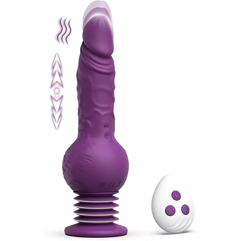 Push In Vibrating Silicone G-Spot Dildo