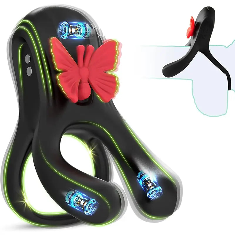 Butterfly Vibrating Cock Rings for Couples