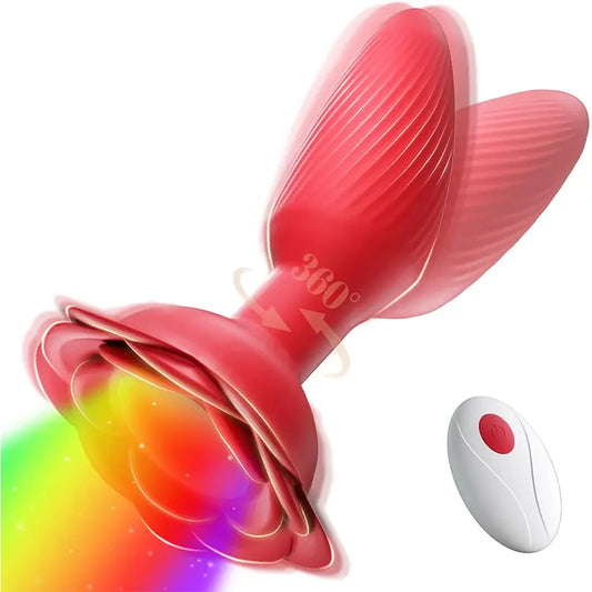 Luminous Rotating Anal Plug with 10 Vibration Modes