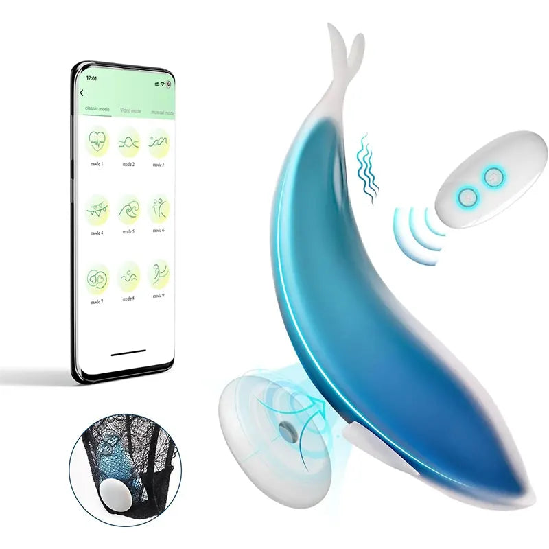 Remote Control Whale Clitoral Wearable Vibrator