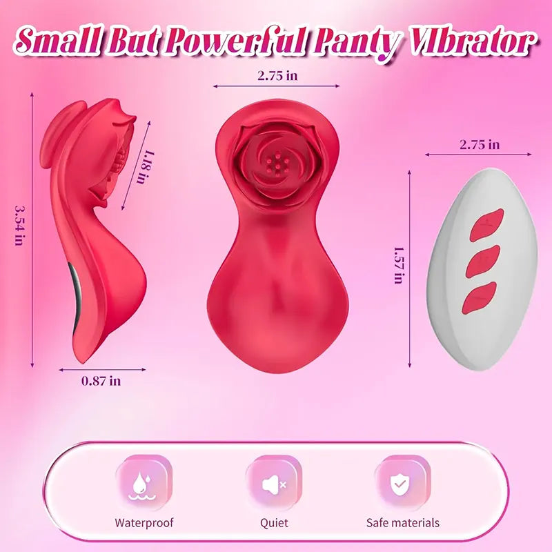 Rose Panty Vibrator - Discreet On-the-Go Pleasure