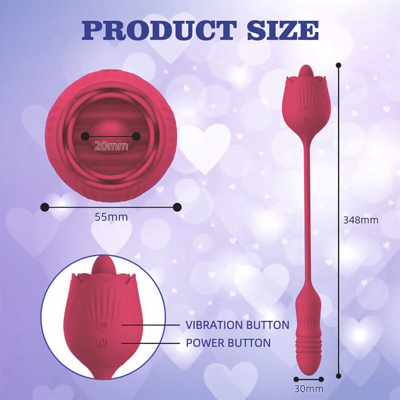 Rose Thrust Dildo Vibrator