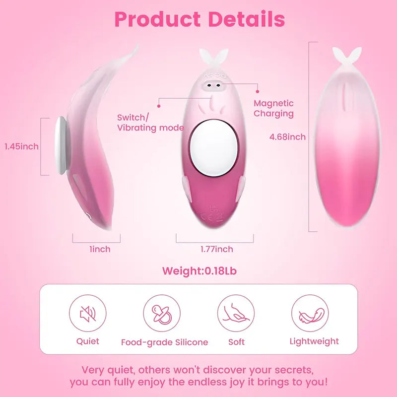 Remote Control Whale Clitoral Wearable Vibrator