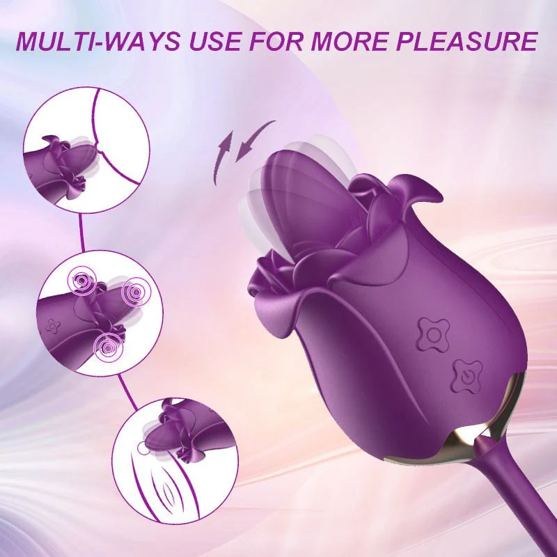 rose toy clit sucker vibrator purple