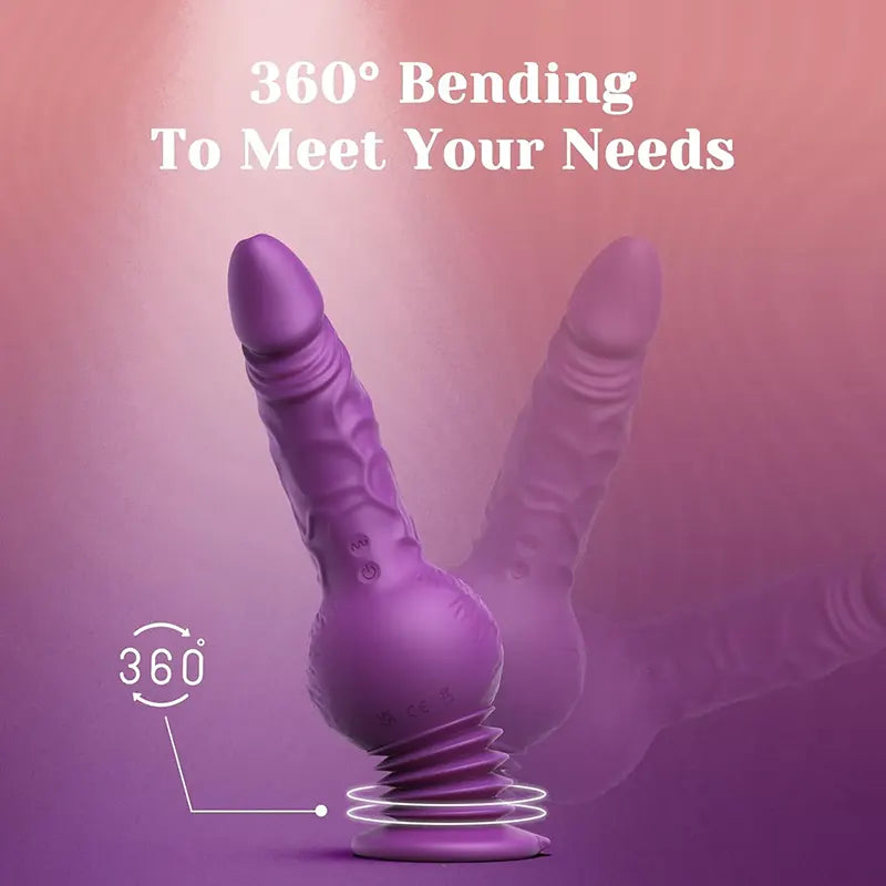 Push In Vibrating Silicone G-Spot Dildo