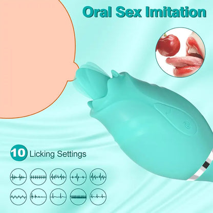 Double Headed Rose Clitoral G-Spot Vibrator