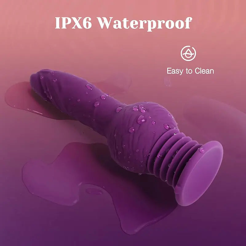 Push In Vibrating Silicone G-Spot Dildo