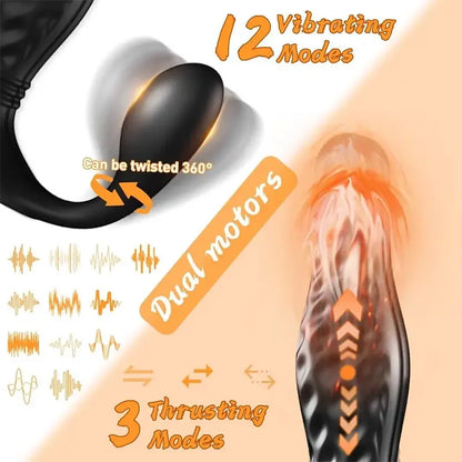 ThrustWave Dual-Head Vibrating & Thrusting Prostate Massager