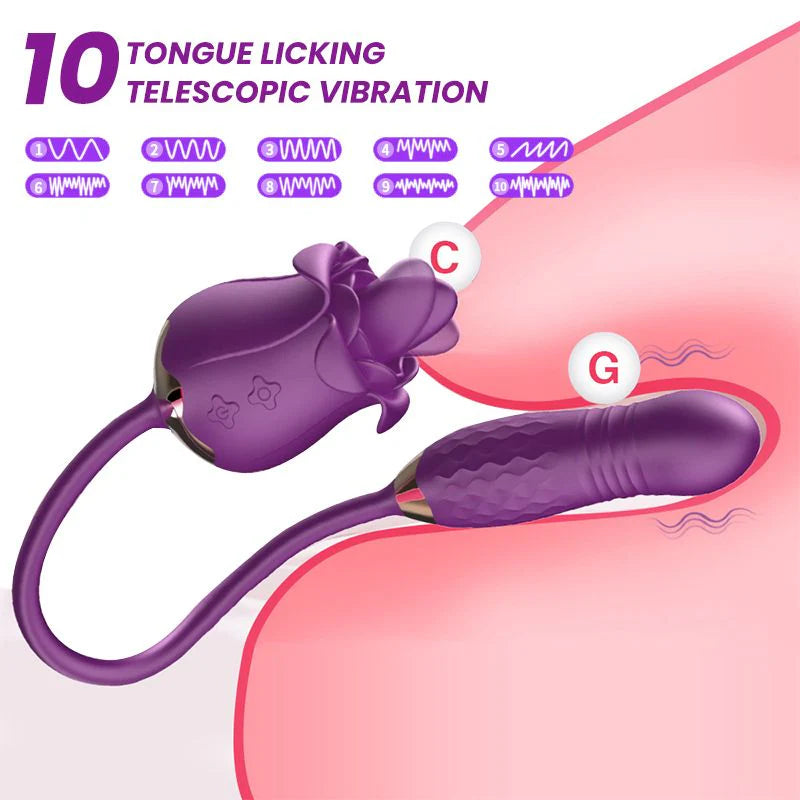 rose toy clit sucker vibrator purple