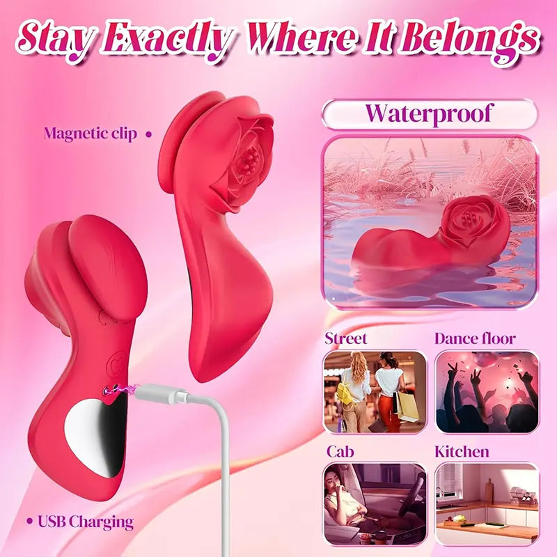 Rose Panty Vibrator - Discreet On-the-Go Pleasure