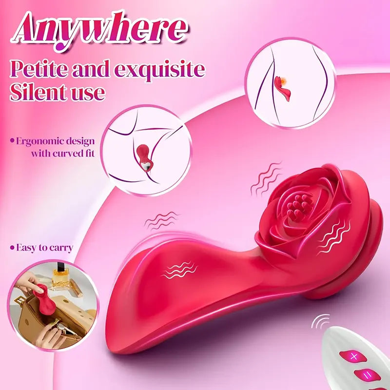 Rose Panty Vibrator - Discreet On-the-Go Pleasure