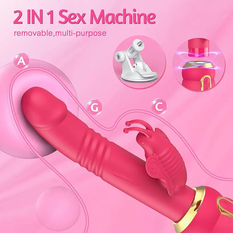 Butterfly Insertion Vibrating Dildo