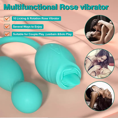 Double Headed Rose Clitoral G-Spot Vibrator