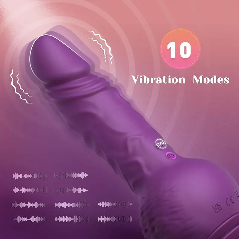 Push In Vibrating Silicone G-Spot Dildo