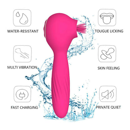 Tongue Licking Heated Vibrator