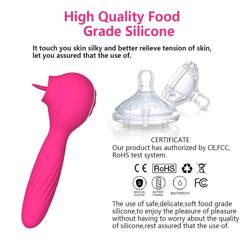 Tongue Licking Heated Vibrator