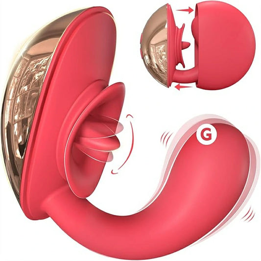 G-Spot Vibrator with Realistic Tongue Stimulator