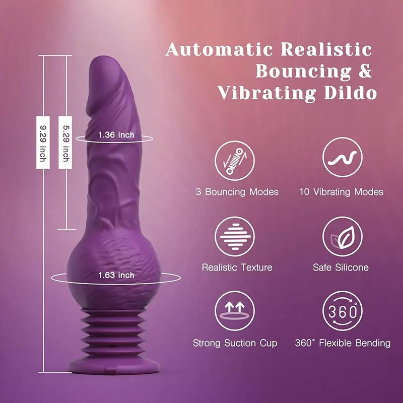 Push In Vibrating Silicone G-Spot Dildo