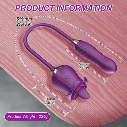 rose toy clit sucker vibrator purple