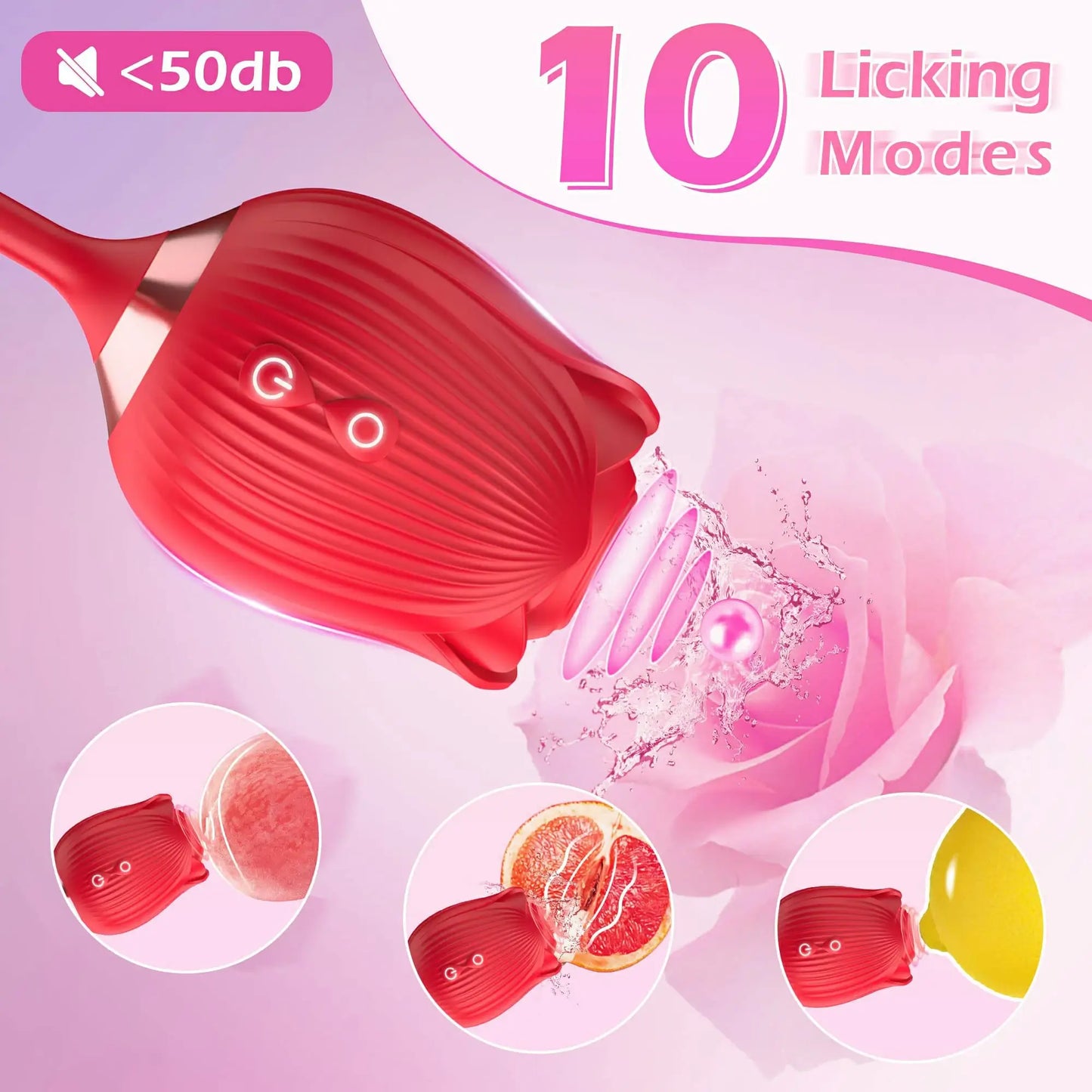 Rose Double Headed Stretch Vibrator