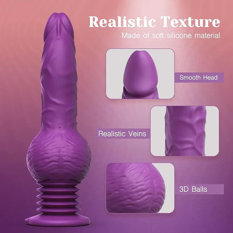 Push In Vibrating Silicone G-Spot Dildo