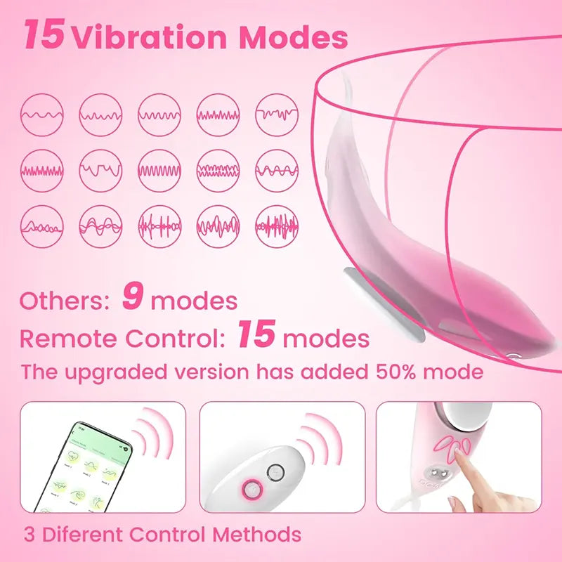 Remote Control Whale Clitoral Wearable Vibrator