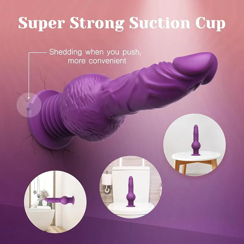 Push In Vibrating Silicone G-Spot Dildo