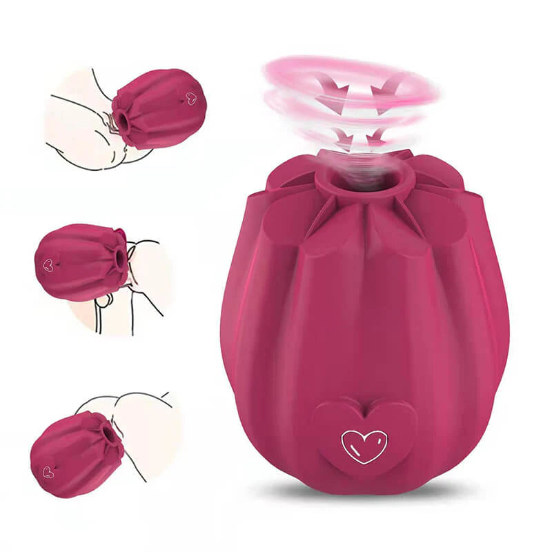 Heartfelt Rose Suction Pleasure Device